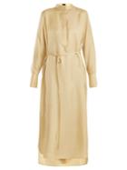 Joseph Marla Stand-collar Silk-twill Dress