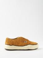 Mihara Yasuhiro - Baker Original Sole Textured-suede Trainers - Mens - Brown