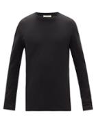 Matchesfashion.com The Row - Leon Cotton-jersey Long-sleeved T-shirt - Mens - Black