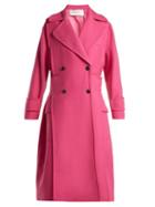 Matchesfashion.com Valentino - Double Breasted Wool Blend Coat - Womens - Pink