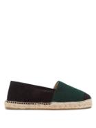 Matchesfashion.com Guanabana - Striped Woven Canvas And Suede Espadrilles - Mens - Green Multi