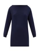 Matchesfashion.com Valentino - Boat-neck Cashmere Sweater - Womens - Navy