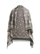 Matchesfashion.com Alexander Mcqueen - Skull Wool And Cashmere Blend Shawl - Womens - Silver