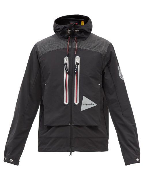 2 Moncler 1952 - Itabashi Logo-print Zipped Hooded Jacket - Mens - Black