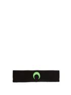 Matchesfashion.com Marine Serre - Crescent Moon Cotton Blend Headband - Womens - Black