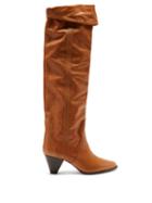 Matchesfashion.com Isabel Marant - Remko Leather Over-the-knee Boots - Womens - Tan
