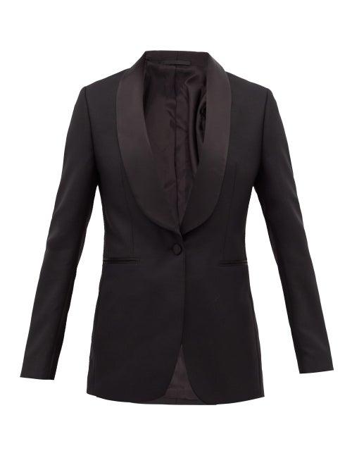 Matchesfashion.com Officine Gnrale - Natalia Single-breasted Wool Tuxedo Jacket - Womens - Black