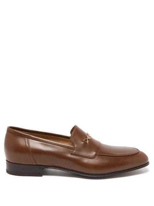 Gucci - Ed Horsebit Leather Loafers - Mens - Brown