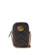 Gucci - Gg Marmont Mini Quilted-leather Cross-body Bag - Womens - Black