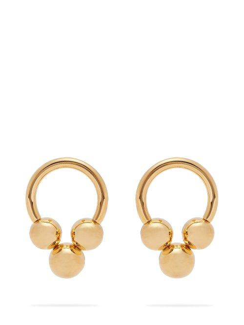 Matchesfashion.com Jil Sander - Hoop Stud Earrings - Womens - Gold