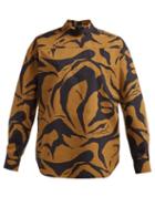 Matchesfashion.com Colville - Camouflage Print Cotton Lace Up Shirt - Womens - Black Multi