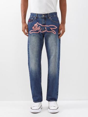 Icecream - Running Dog-print Jeans - Mens - Indigo