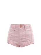 Matchesfashion.com Isabel Marant - Deverson Denim Shorts - Womens - Light Pink