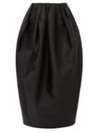 Matchesfashion.com Marques'almeida - High Rise Pleated Faille Skirt - Womens - Black
