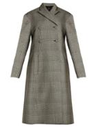 Matchesfashion.com Ellery - Bel Air Checked Double Breasted Wool Coat - Womens - Black White