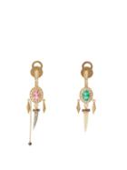 Matchesfashion.com Aron & Hirsch - Hamar Diamond & 18kt Gold Mismatched Earrings - Womens - Multi