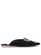 Matchesfashion.com Sophia Webster - Bibi Butterfly Suede Flats - Womens - Black Gold