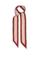 Matchesfashion.com Chlo - Charlie Monogram-print Silk-crepe Scarf - Womens - Red Multi