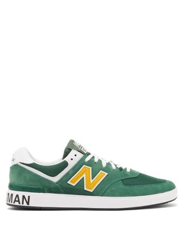 Matchesfashion.com Junya Watanabe X New Balance - Am574 Suede Trainers - Mens - Green