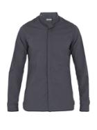 Lanvin Stand-collar Micro-checked Cotton Shirt