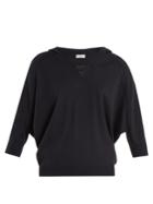 Brunello Cucinelli V-neck Hooded Cashmere Sweater