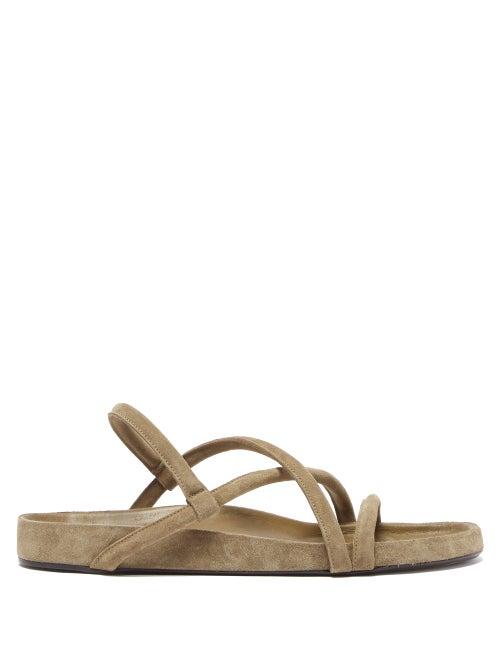Matchesfashion.com Isabel Marant - Erkah Cross-strap Suede Sandals - Mens - Khaki