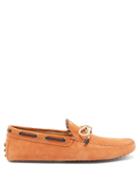 Matchesfashion.com Tod's - Gommino Leather-trimmed Suede Driving Shoes - Mens - Orange