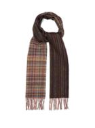 Matchesfashion.com Paul Smith - Striped And Checked Wool Scarf - Mens - Multi