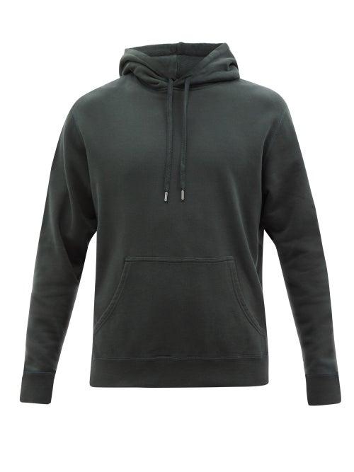 Sunspel - Cotton-jersey Hooded Sweatshirt - Mens - Dark Green