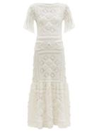 Matchesfashion.com Zimmermann - Candescent Cotton-crochet Maxi Dress - Womens - Ivory