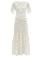 Matchesfashion.com Zimmermann - Candescent Cotton-crochet Maxi Dress - Womens - Ivory