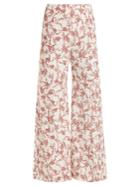 Emilia Wickstead Hullinie Floral-print Crepe Trousers