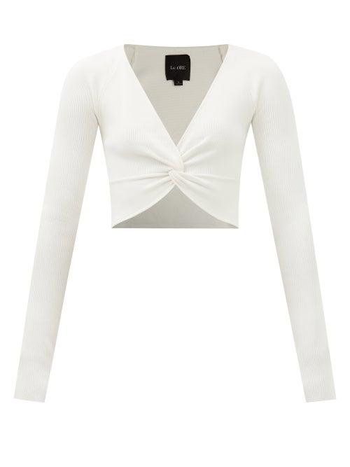 Le Ore - Rimini Twisted Recycled-jersey Long-sleeved Top - Womens - Ivory