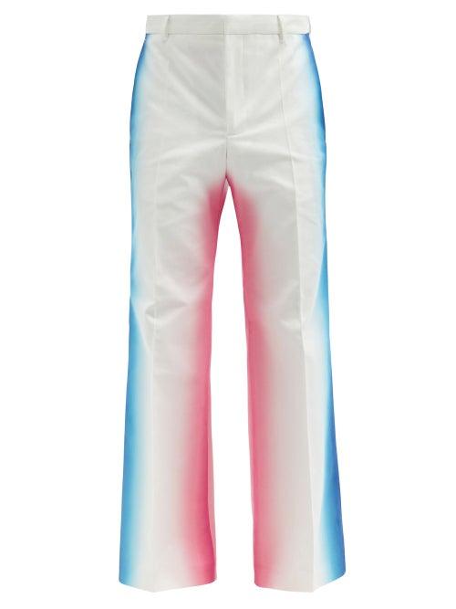 Matchesfashion.com Walter Van Beirendonck - Elephant Gradient-print Twill Flared-leg Trousers - Mens - Multi
