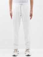 Brunello Cucinelli - Raised-seam Cotton-blend Track Pants - Mens - White