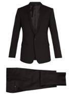 Dolce & Gabbana Gold-fit Shawl Lapel Stretch-wool Suit
