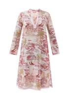 Emporio Sirenuse - Malika Vesuvius-print Cotton-voile Dress - Womens - Pink Print