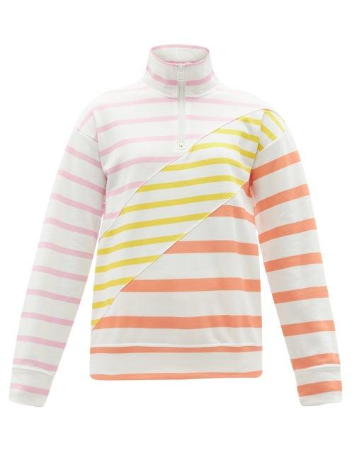 Matchesfashion.com Solid & Striped - The Pullover Colour-blocked Jersey Sweatshirt - Womens - White Multi