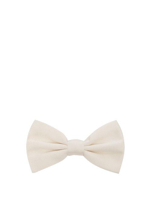 Matchesfashion.com Dolce & Gabbana - Silk Faille Bow Tie - Mens - White