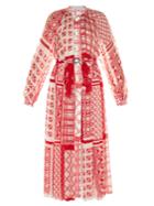 Fendi Foulard-print Plumetis-chiffon Midi Dress