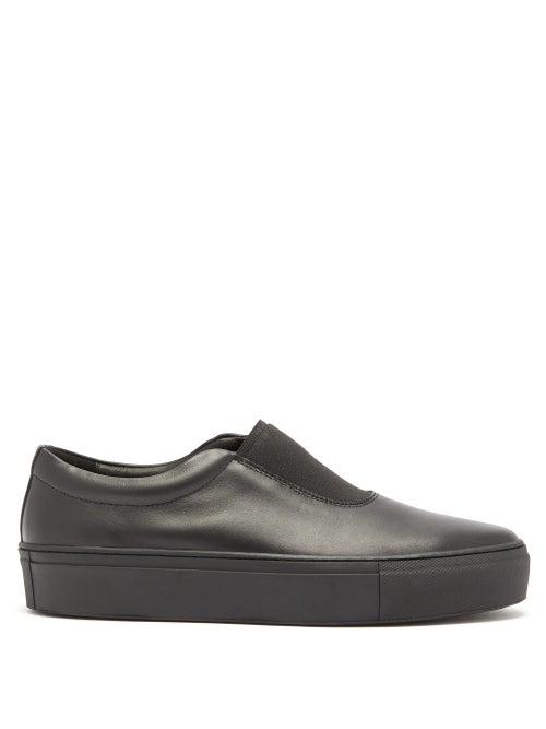 Matchesfashion.com Primury - Basal Slip On Leather Trainers - Womens - Black White