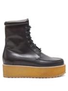 Matchesfashion.com Gabriela Hearst - David Raised Midsole Leather Boots - Womens - Black