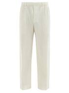 Homme Pliss Issey Miyake - Technical-pleated Trousers - Mens - Ivory