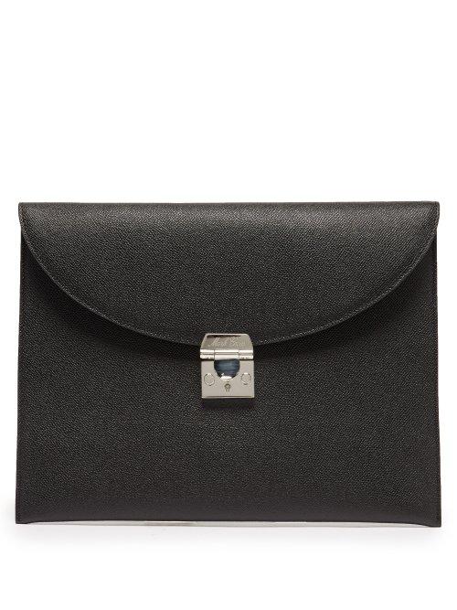 Matchesfashion.com Mark Cross - Diver Grained Leather Pouch - Mens - Black