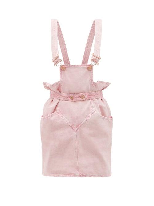 Matchesfashion.com Isabel Marant - Dolessa Denim Pinafore Dress - Womens - Light Pink