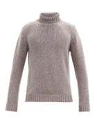 Matchesfashion.com Altea - Roll-neck Cashmere Sweater - Mens - Blue Multi