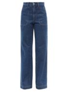 A.p.c. - Seaside High-rise Wide-leg Jeans - Womens - Mid Denim