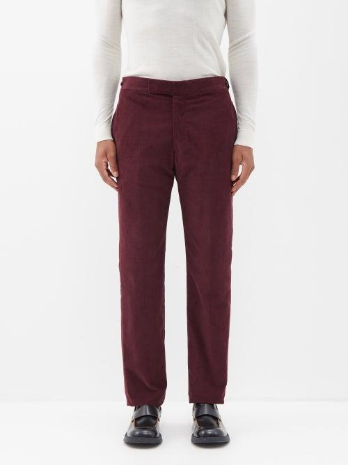 Gabriela Hearst - Sebastian Corduroy Straight-leg Trousers - Mens - Red