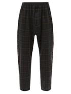 Matchesfashion.com Undercover - Checked Wool-flannel Trousers - Mens - Black