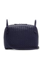 Matchesfashion.com Bottega Veneta - Nodini Small Intrecciato Leather Cross Body Bag - Womens - Navy